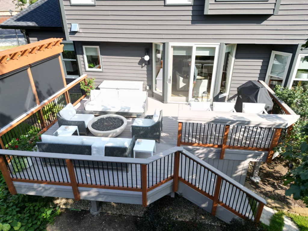 Finished deck project completed with a affordable deck builders in Albany cost